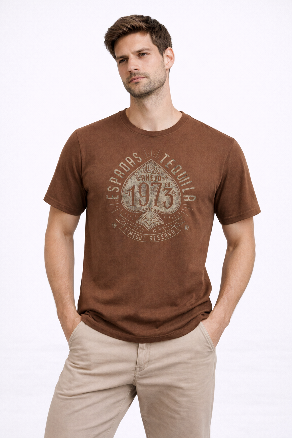 MİNBLU 1973 Temalı Kakao Kahve Tişört