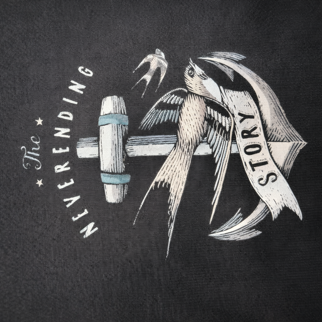 MİNBLU Çıpa Baskılı Siyah Tişört