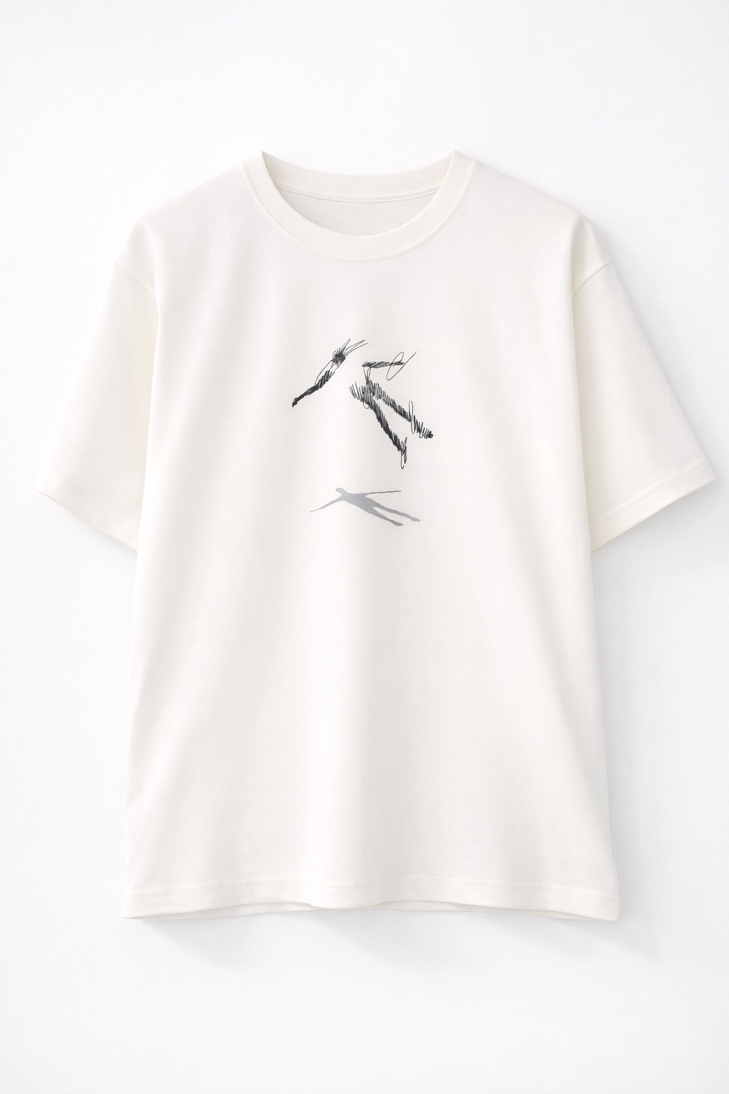 MİNBLU Gölge Baskılı Ekru Tişört