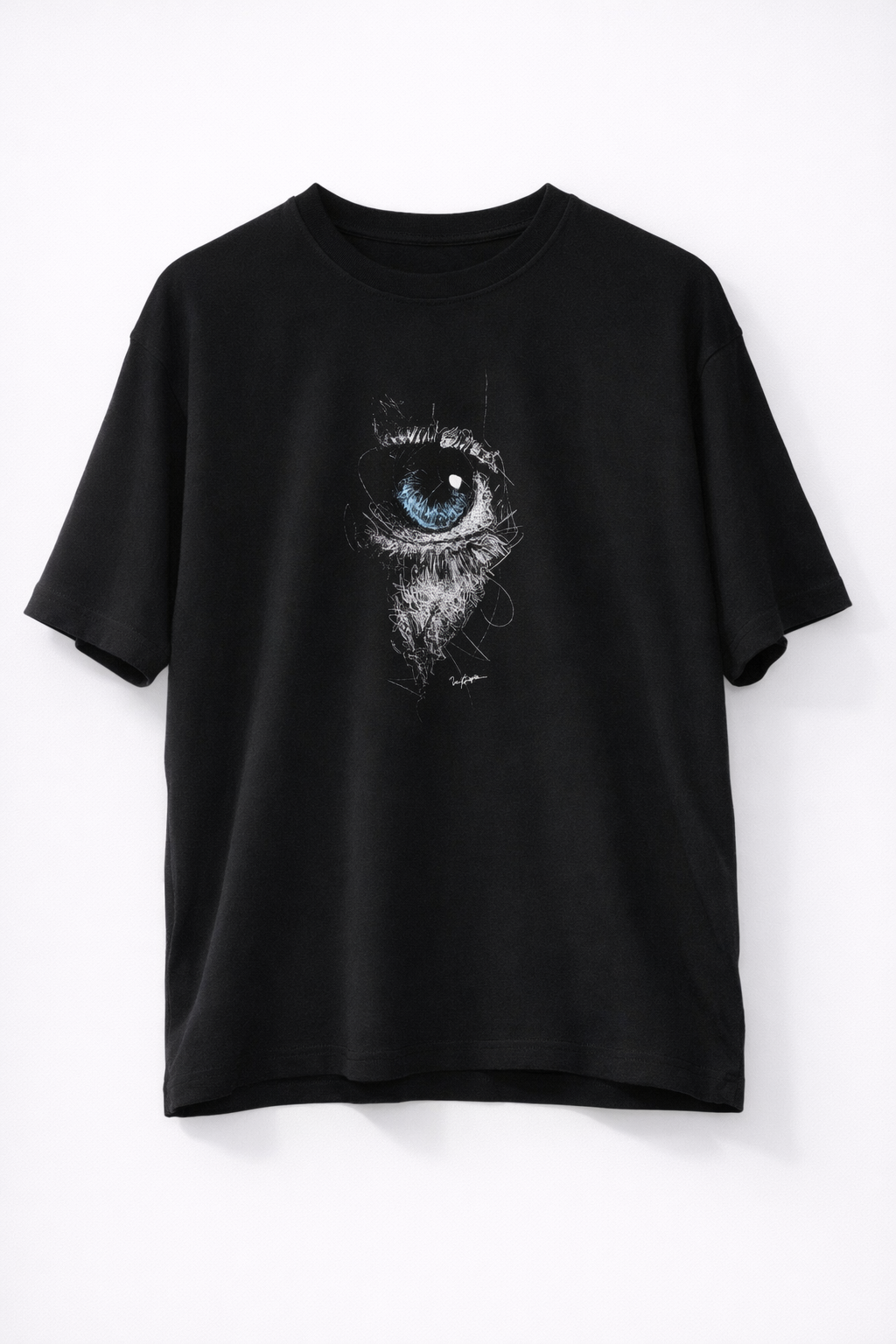 MİNBLU Göz Baskılı Siyah Tişört