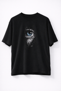 MİNBLU Göz Baskılı Siyah Tişört