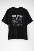 MİNBLU The Eyes Baskılı Siyah Tişört