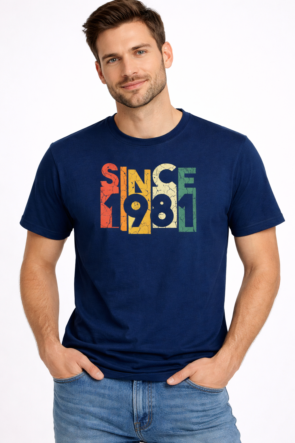 MİNBLU 1981 Temalı İndigo Tişört