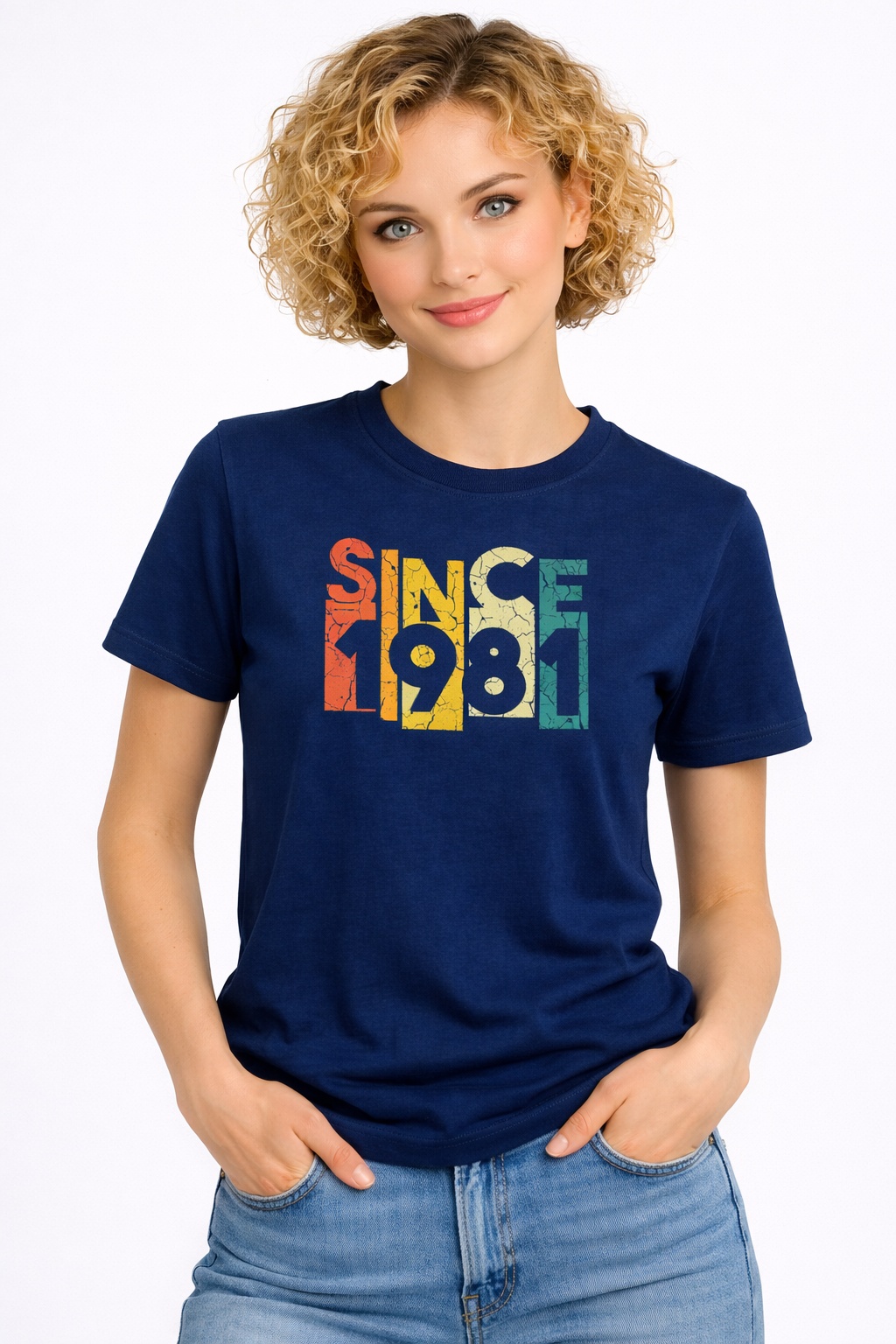 MİNBLU 1981 Temalı İndigo Tişört