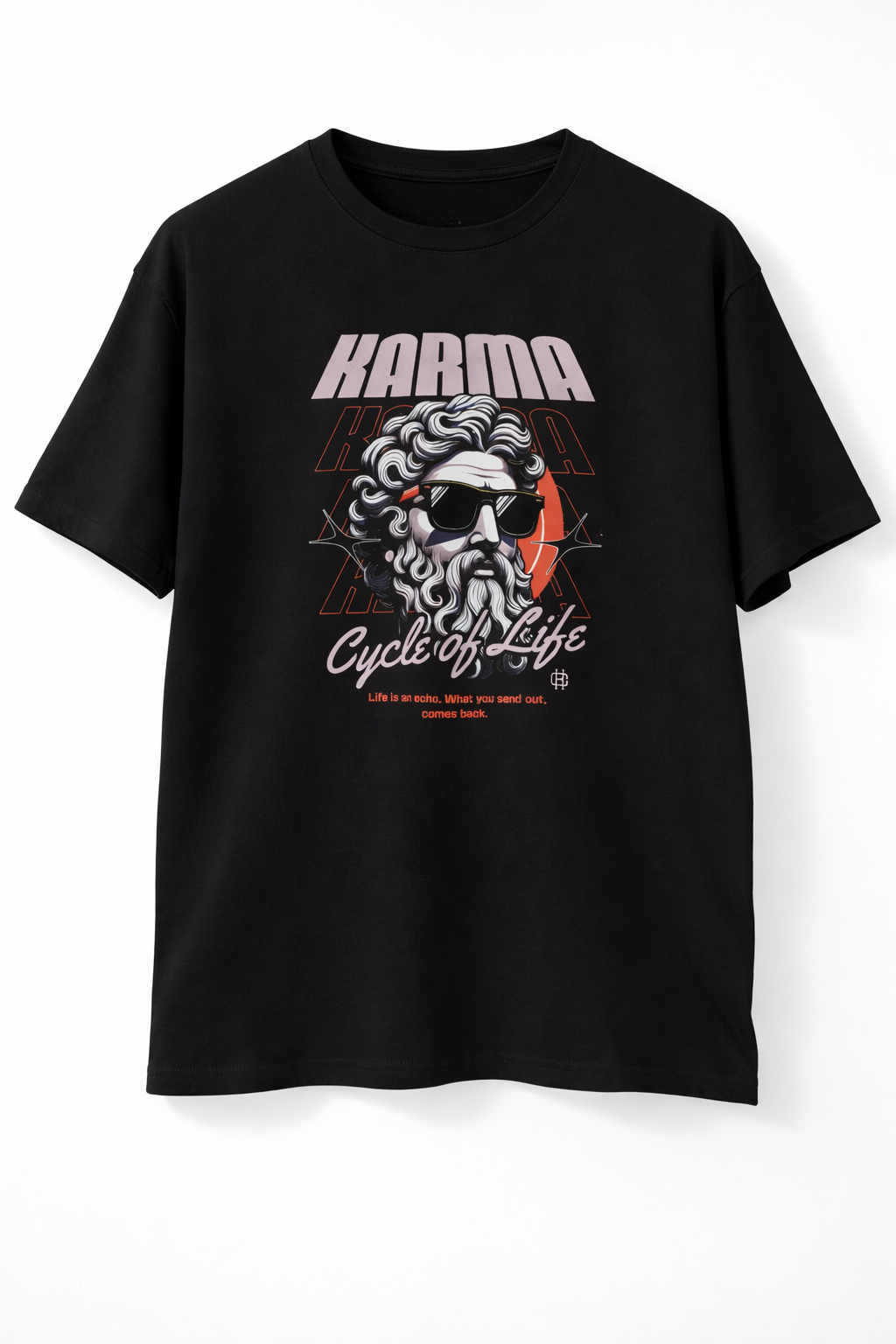 MİNBLU Karma Tema Siyah Tişört