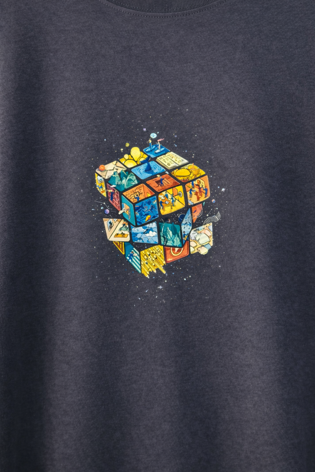 MİNBLU Küp Desenli Füme Tişört