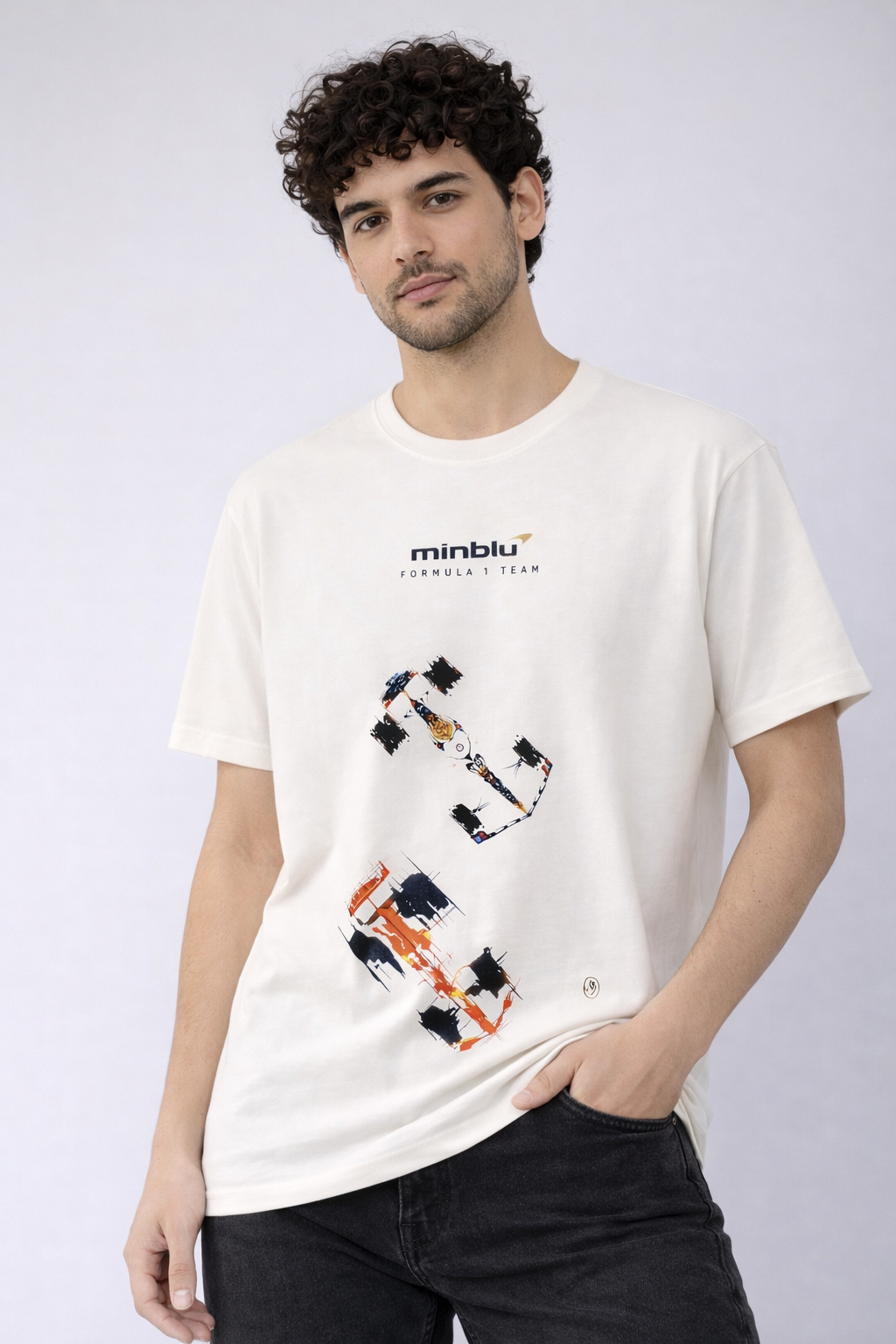 MİNBLU Team F1 Ekru Tişört