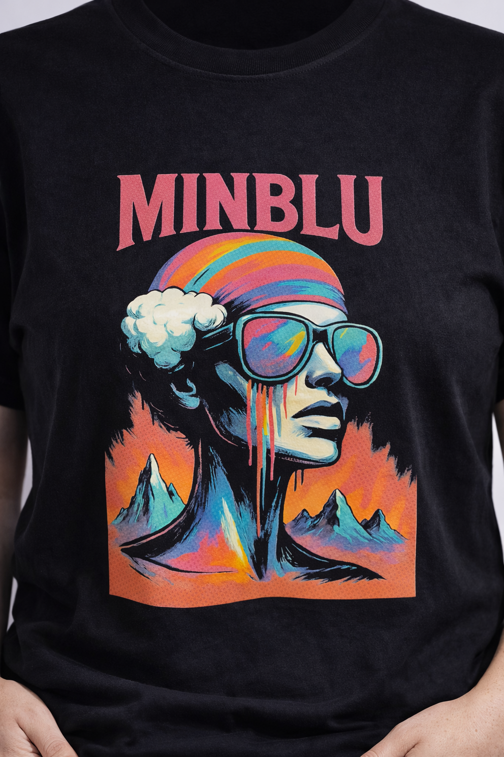 MİNBLU Bayan Temalı Siyah Tişört