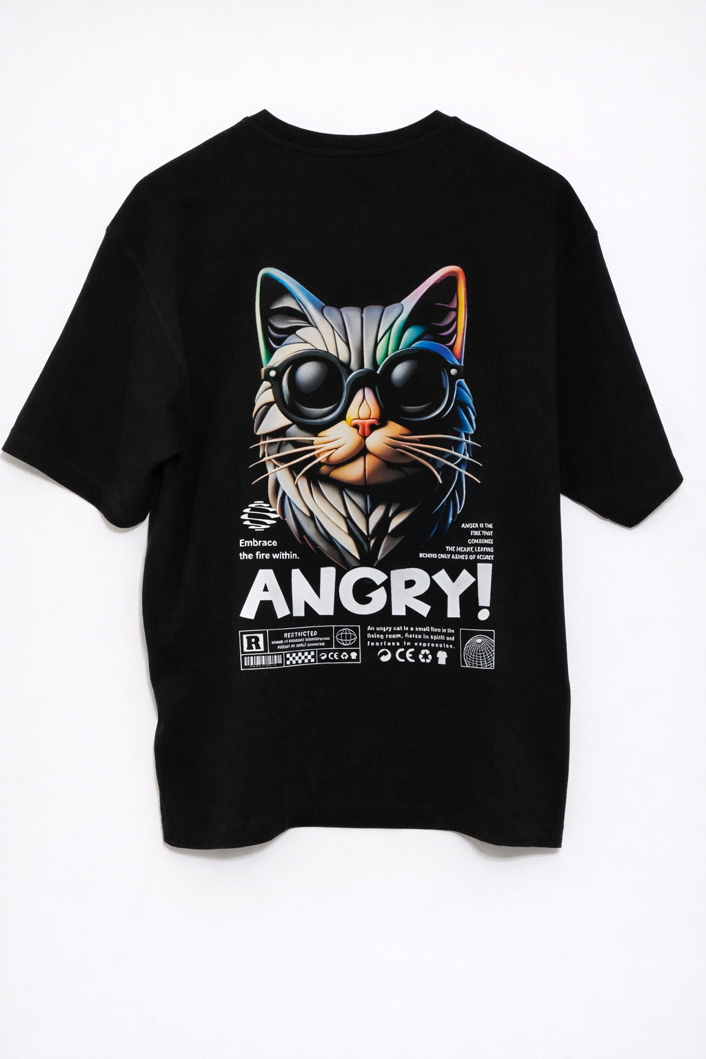 MİNBLU Regular Fit Stil Cat Baskılı Tişört