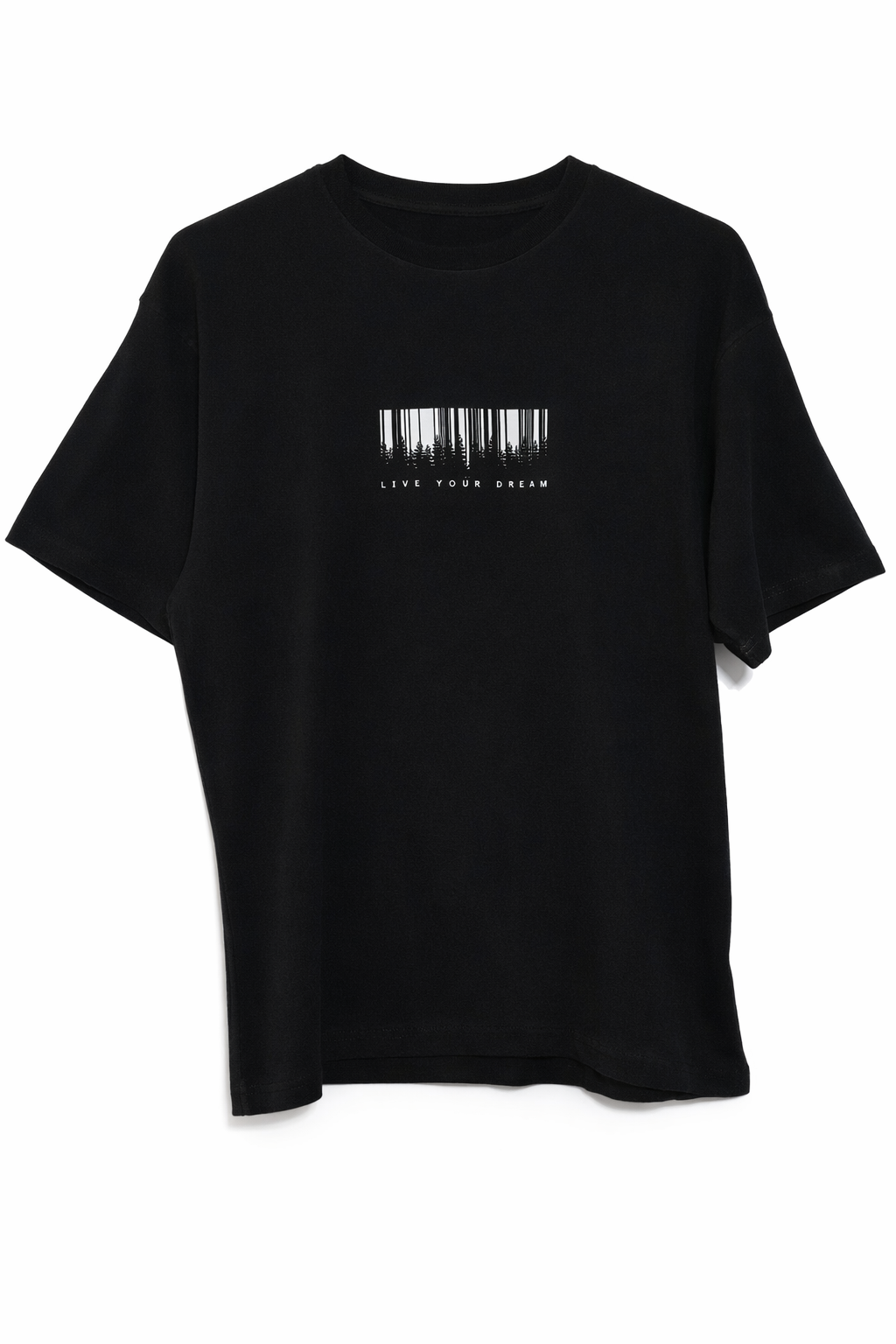 MİNBLU Barkot Baskılı Siyah Tişört