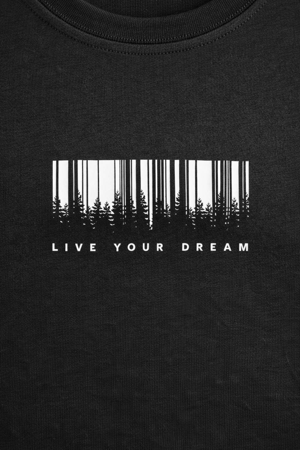 MİNBLU Barkot Baskılı Siyah Tişört