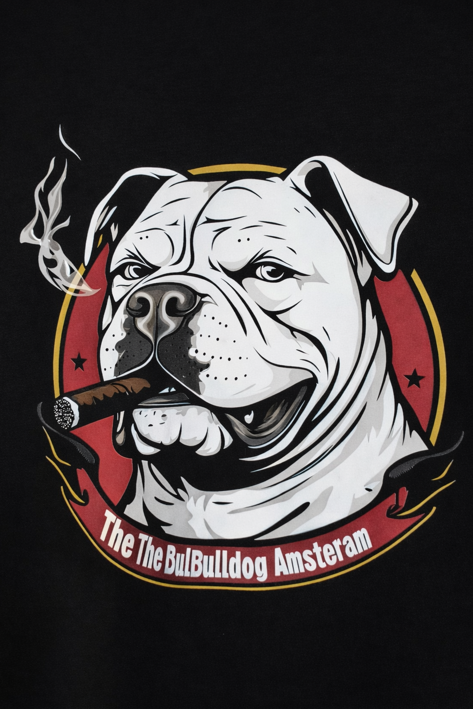 MİNBLU Buldog Baskılı Siyah Tişört