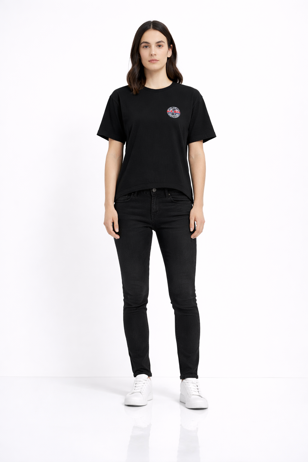 MİNBLU Cobra Baskılı Siyah Tişört