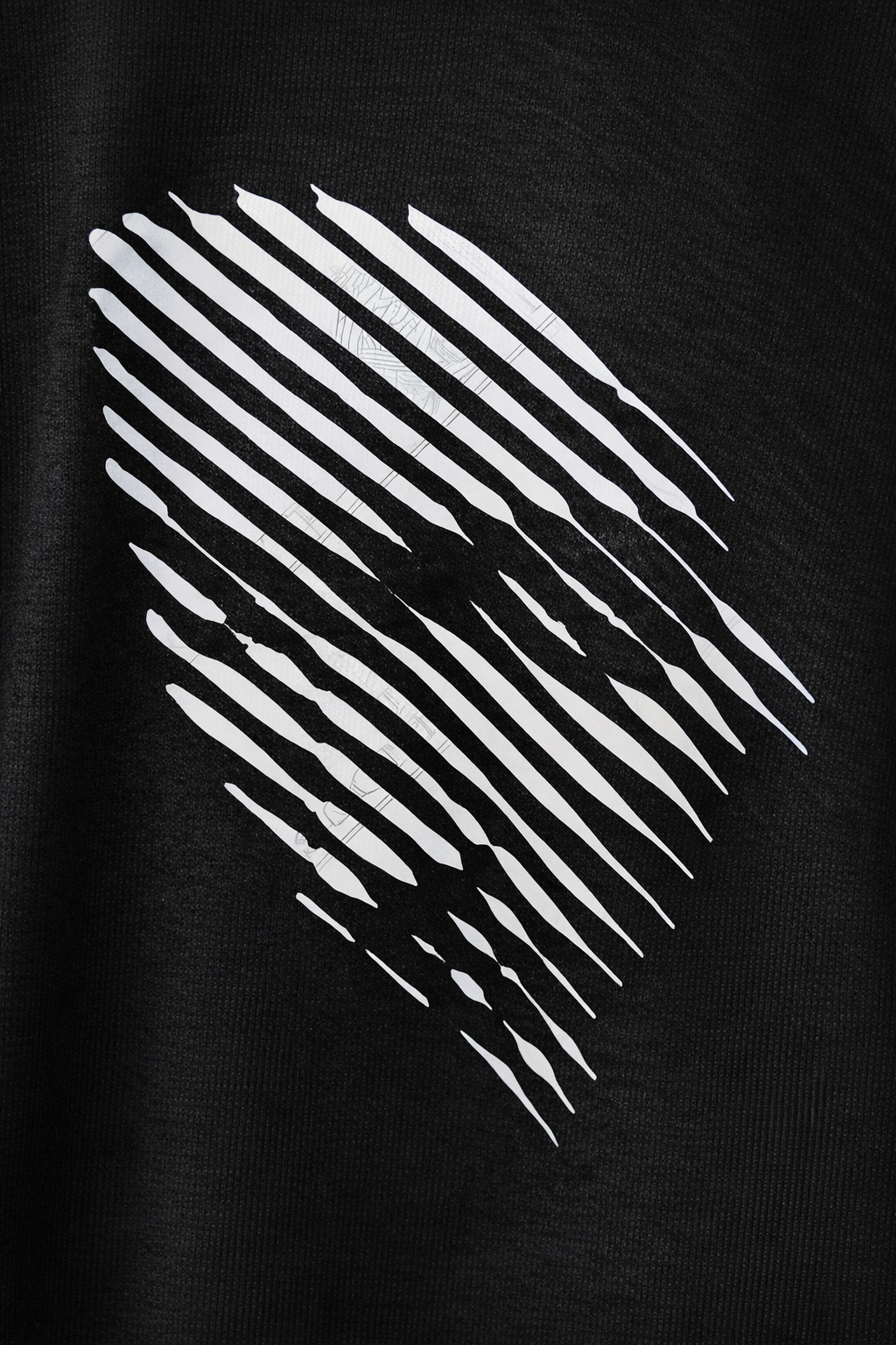 MİNBLU Çizgi Siluet Baskılı Siyah Tişört