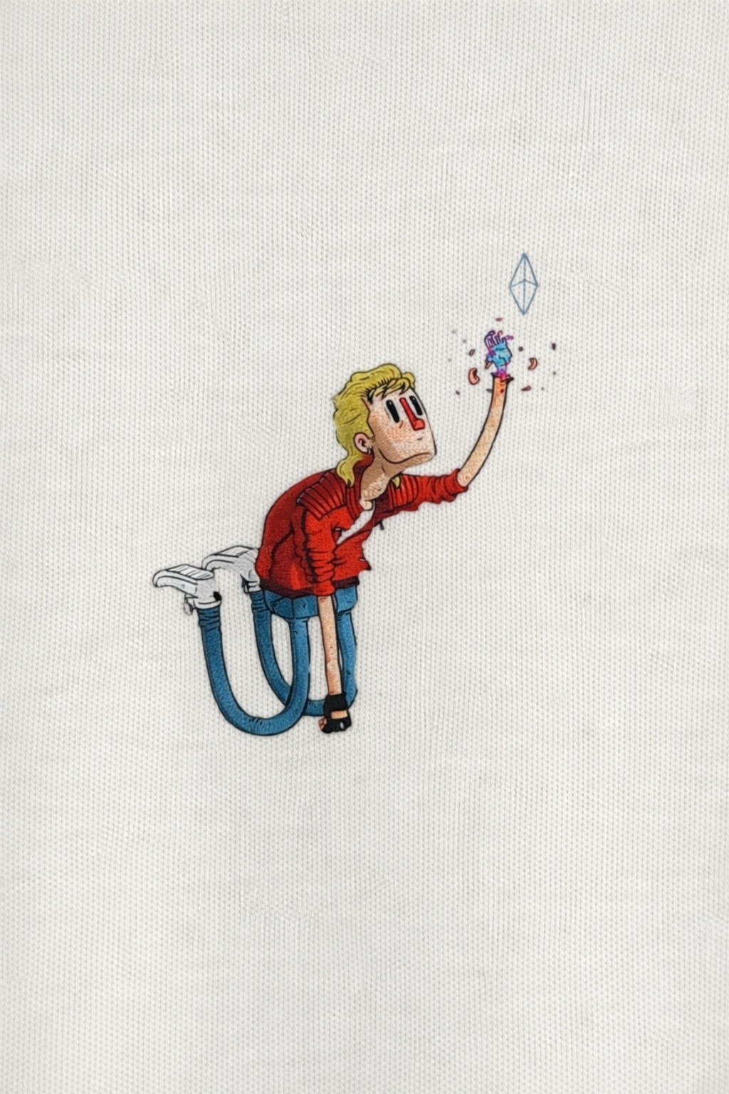 MİNBLU Elmas Temalı Ekru Tişört