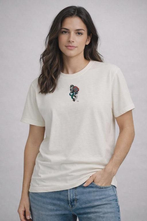 MİNBLU Gezgin Baskılı Ekru(Açık Krem) Tişört